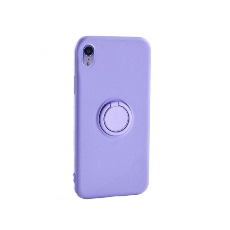 SMARTPHONE & ACCESORII - Carcasa  iPhone XR , mov, Suport tip Inel, Liquid Silicone , marime 6.1 inch