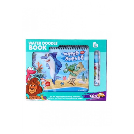 Carte de colorat Magic WaterDraw, carioca inclusa, cu apa, 8 pagini, model cu animalele oceanului, Doty®️ [0]