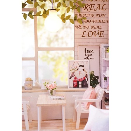 Casa de construit DIY Dream Loft, miniatura artizanala, scala 1:24, cu leduri si accesorii, Doty®️ [2]