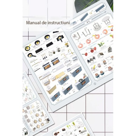 Casa de construit DIY Enjoy Loft, miniatura artizanala, scala 1:24, cu leduri si accesorii, Doty®️ [6]