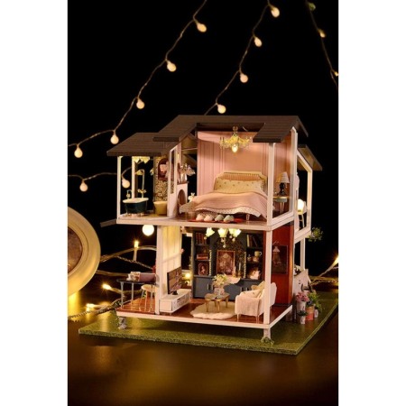 Casa de construit DIY Fairy Villa Doty®, miniatura artizanala, 32x24.5x25.5 cm, cu leduri si accesorii incluse [4]