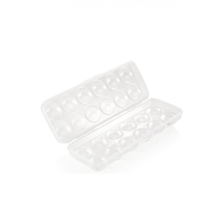 Caserola pentru oua Egg Holder, capacitate 12 oua, inchidere sigura, plastic, transparent, 28x10 cm, Doty®️ [3]