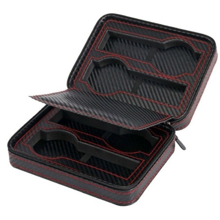 Pentru El - Caseta Transport si depozitare Ceasuri 4 Spatii Negru Carbon