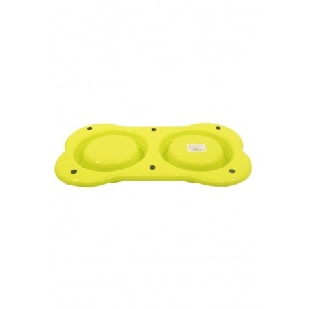 Castron dublu pentru animale Bonnie Foodie,verde lime, 39 x25 cm [4]