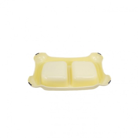 Castron dublu Rainwbow Bowl pentru animale, picioare antiderapante, galben pal, 35 x 22 cm, Doty [3]