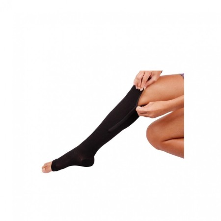 Ciorapi compresivi ZipperSoft, pentru imbunatatirea circulatiei sanguine,universale, negru, S/M [1]