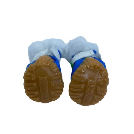 Cizmulite Strawberry Boots, cu scai pentru catei de talie foarte mica, masura L, albastru,5.5 x 5 cm [1]