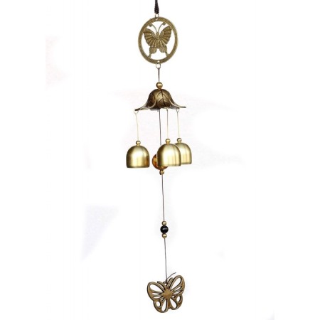 Clopotei de vant FengButterfly, cu fluturele transformarii,pentru metamorfoza si schimbare, bronz, 44 cm, Doty®️ [1]