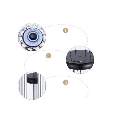 Clopotei de vant FengEye, cu ochiul protector, design elegant din metal si lemn, culoare argintiu, 67 cm, Doty®️ [2]