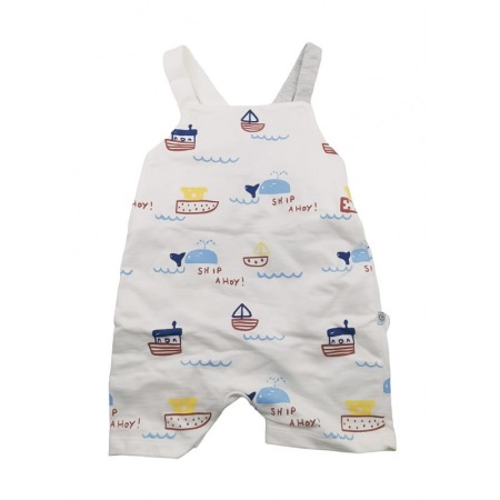 Compleu pentru bebelusi 12-18 luni BabySet, 2 piese, 100% bumbac, 86 cm, alb/galben, Doty®️ [1]