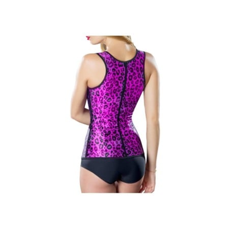 Corset FlatBellY Leopard Design ,tip sauna  pentru slabit,L/XL,roz [2]