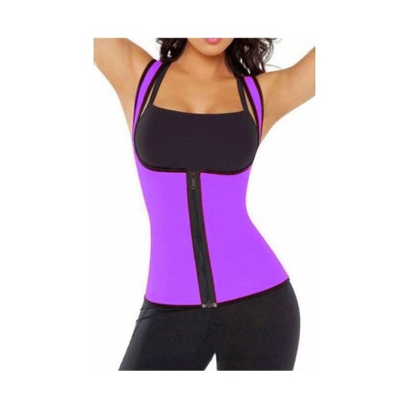 Corset FlatBellY tip sauna  pentru slabit,2XL ,mov [1]