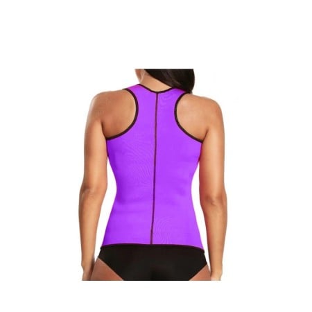 Corset FlatBellY tip sauna  pentru slabit,2XL ,mov [4]