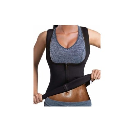 Articole Sanatate & Wellness - Corset FlatBellY tip sauna  pentru slabit, L ,negru
