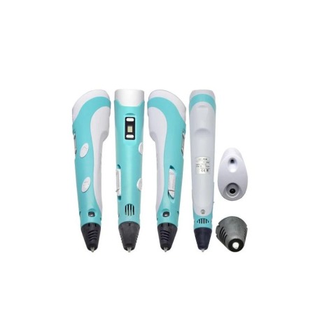 Creion Painting Pen pentru Desenat Obiecte 3D, filament 1.75 mm , temperatura 230C, turcoaz/alb [1]