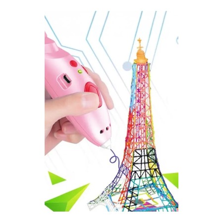 Creion Painting Pen pentru Desenat Obiecte 3D, filament 1.75 mm, temperatura mica, Roz, Doty® [6]