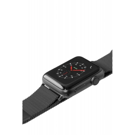 Curea GraphitDesign magnetica din otel inoxidabil, 38 mm, compatibila cu Apple Watch seria 1, 2, 3, 4, 5, 6, grafit [4]