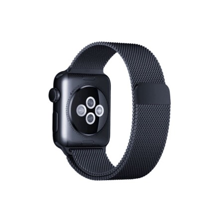 Curea GraphitDesign magnetica din otel inoxidabil, 42 mm, compatibila cu Apple Watch seria 1, 2, 3, 4, 5, 6, grafit [3]