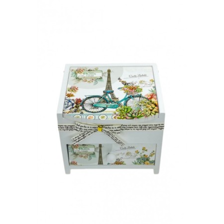 Cutie de Bijuterii Love Colorful Paris,  cu 1 sertar si oglinda 4look [1]