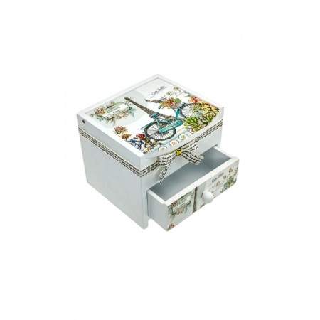 Cutie de Bijuterii Love Colorful Paris,  cu 1 sertar si oglinda 4look [3]