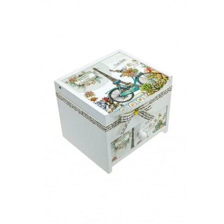 Cutie de Bijuterii Love Colorful Paris,  cu 1 sertar si oglinda 4look [0]