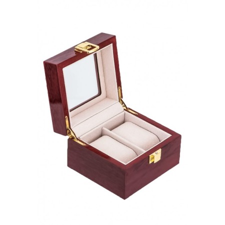 CUTII SI ORGANIZATORE - Cutie de depozitare Luxury din lemn pentru 2 ceasuri