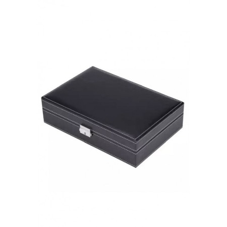 Cutie Depozitare 8 Ceasuri Si Accesorii Negru 2 In 1 cu oglinda interioara, negru mat , Doty [2]