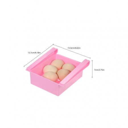 Cutie depozitare Fresh Storage, tip sertar, pentru frigider, usor de utilizat, practic, 15 x 15 x 7 cm, roz, Doty®️ [1]
