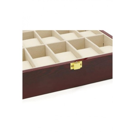 Cutie depozitare si organizare de lux, spatiu 10 ceasuri, lemn de calitate, mahon lucios, doty [4]