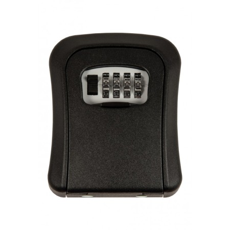 SMARTHOME - Cutie Metalica tip Seif, Depozitare Chei KeyUnlock Doty®, Cifru Mecanic, 9x11x4 cm, negru, accesorii incluse, de Perete, negru