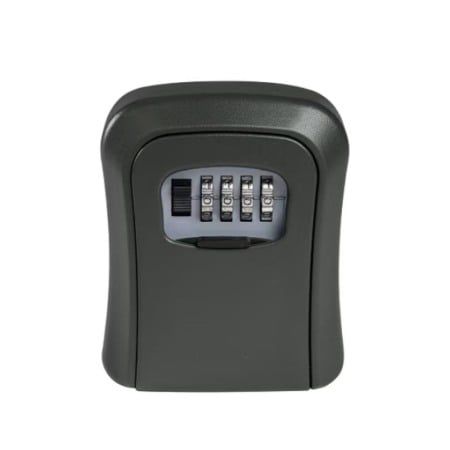 Cutie Metalica tip Seif, Depozitare Chei KeyUnlock Doty®, Cifru Mecanic, 9x11x4 cm, negru, accesorii incluse, de Perete, negru [7]