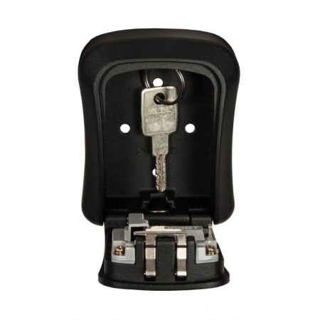 Cutie Metalica tip Seif, Depozitare Chei KeyUnlock Doty®, Cifru Mecanic, 9x11x4 cm, negru, accesorii incluse, de Perete, negru [1]
