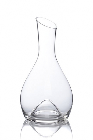 Decantor de vin Classic Wine Pourer Doty®, design elegant si practic, din sticla, transparent, varf curbat, ideal pentru servire, 1600 ml [3]