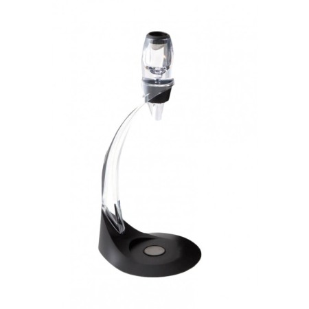Decantor de vin Glamorous Wine ,tip aerator, design elegant,din acril si silicon,negru [4]