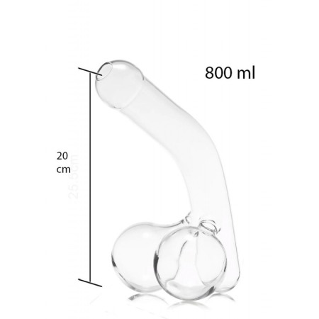 Decantor DrunkenBalls, design creativ, din sticla, elegant, 800 ml, 20 cm, transparent, Doty® [3]