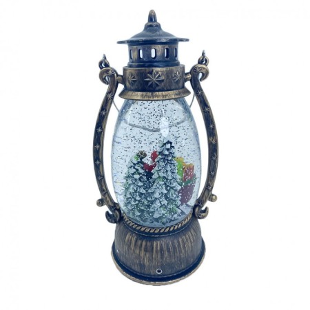 Decoratiune de Craciun Christmas Night, efecte sonore si luminoase,cablu usb inclus, model felinar,multicolor [4]