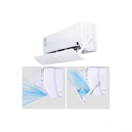Deflector de aer conditionat, protectie flux de aer rece, reglabil 56 - 108cm, 9000-12000 BTU, kit de instalare inclus, Alb [3]
