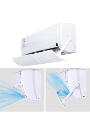 Deflector de aer conditionat ThermoShield Flex Doty®, protectie flux de aer rece, reglabil 56 - 108cm, 9000-12000 BTU, kit de instalare inclus, Alb [3]