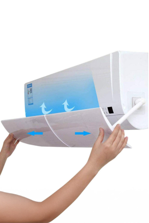 Casa si gradina - Deflector de aer conditionat ThermoShield Flex Doty®, protectie flux de aer rece, reglabil 56 - 108cm, 9000-12000 BTU, kit de instalare inclus, Alb