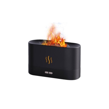 Difuzor aromaterapie si umidificator ultrasonic El Fuego, cu efect de flacara, negru, Doty®️ [2]