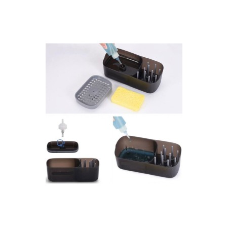 Dispenser 2 in 1 Pump&Soap, suport pentru burete si dozator detergent de vase, burete inclus, 380 ml, 21x8 cm, gri, Doty® [1]
