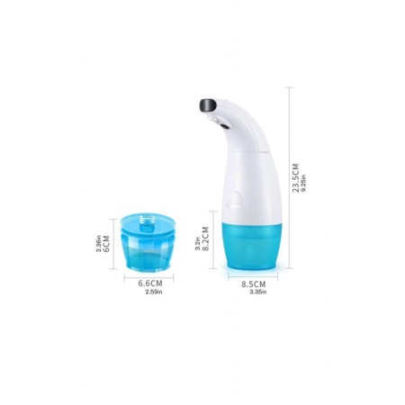 Dispenser sapun automat,  fara contact, cu lumina UV,cu infrarosu, 2 compartimente interschimbabile 240 ml/330 ml,alb/albastru,d [4]