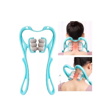 INGRIJIRE PERSONALA - Dispozitiv de masaj RelaxMuscles Doty®, prin presiune, cu 6 role, usor de utilizat, albastru