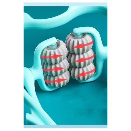 Dispozitiv de masaj RelaxMuscles Doty®, prin presiune, cu 6 role, usor de utilizat, albastru [4]