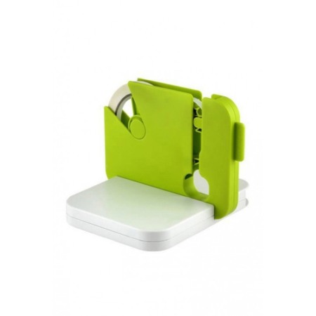Dispozitiv SaveBags pentru sigilat pungi cu banda adeziva si dispozitiv de taiere a benzii, verde cu alb, Doty®️ [5]