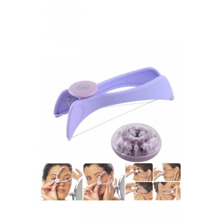 Epilator facial modern cu ata din bumbac, usor si practic, fara durere, rezerve incluse, mov, Doty®️ [8]