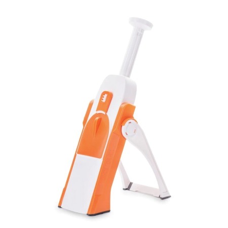 Feliator manual EasySlicer pentru fructe si legume, 8 setari de feliere, portocaliu/alb [3]