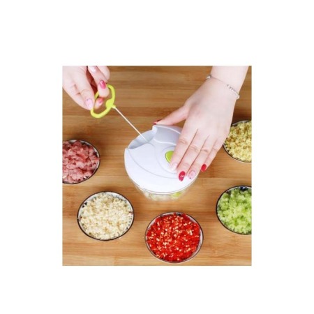 Feliator manual pentru legume si fructe, marunteste, usor de utilizat, rapid si practic, portabil, materiale de calitate,alb/ver [5]