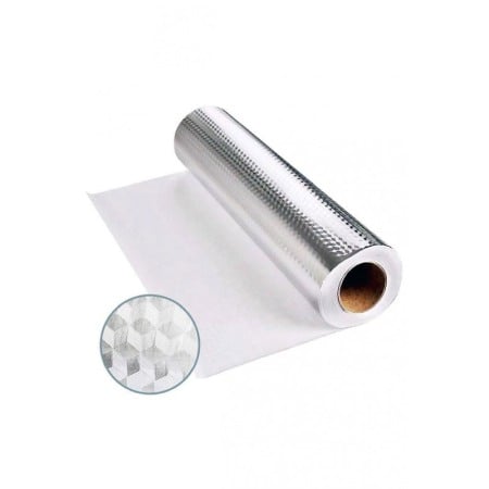 USTENSILE & ARTICOLE BUCATARIE - Folie autocolanta Space Cube, protejeaza blatul din bucatarie, rezistenta la apa, 60x 300 cm, argintie, Doty®