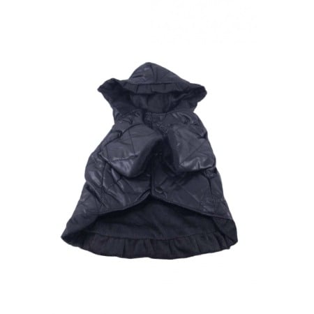 Îmbrăcăminte pentru câini - Geaca calduroasa pentru catei de talie mica, marime 10/S ,eleganta si confortabila,material moale,design modern,negru,Doty